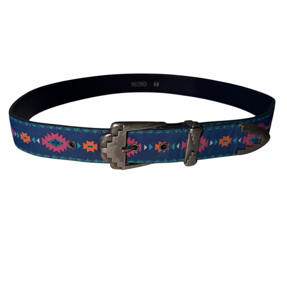 Nuovo southwest Patterned Belt with Silver Buckle 11